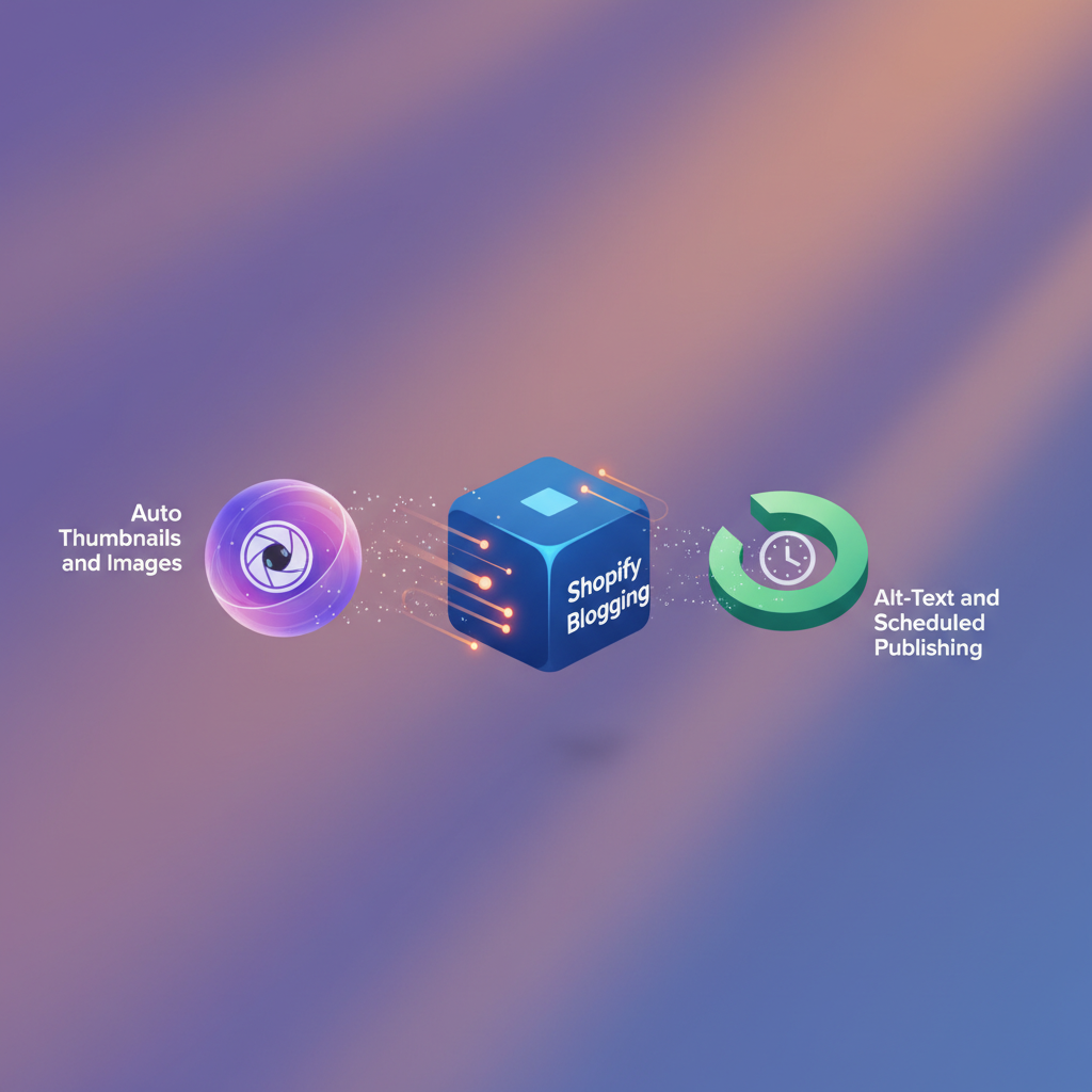 इमेज के साथ Shopify ब्लॉग पोस्ट शेड्यूलर: ऑटो थंबनेल, Alt‑Text और समयबद्ध पब्लिश